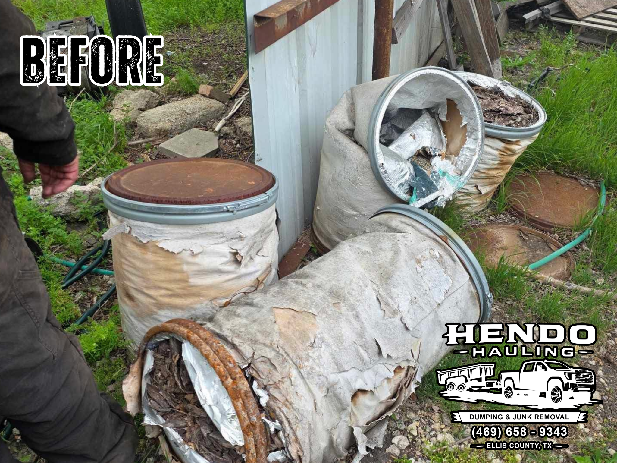 Before photo of junk removal job