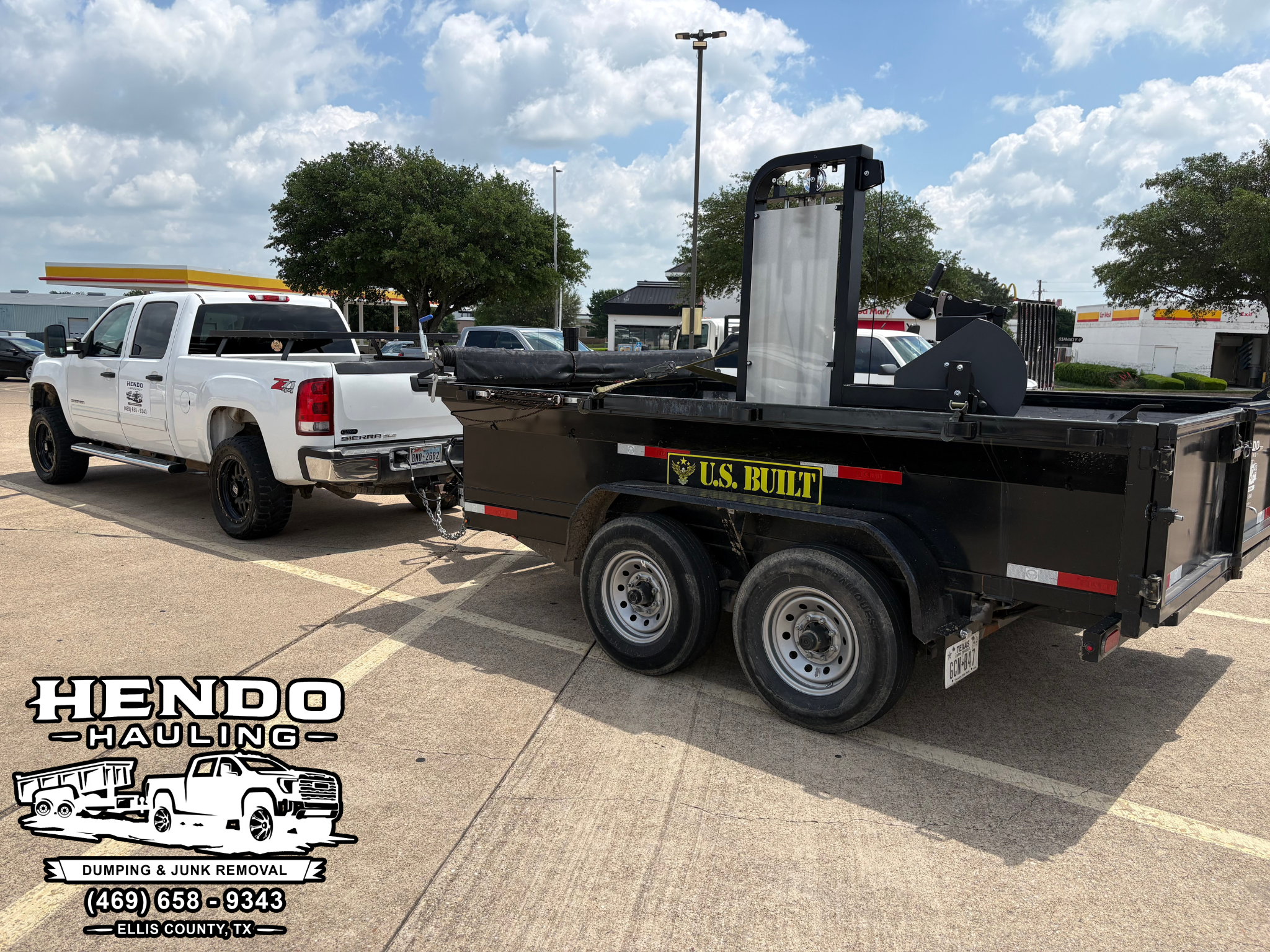 Hendo Hauling truck and dump trailer